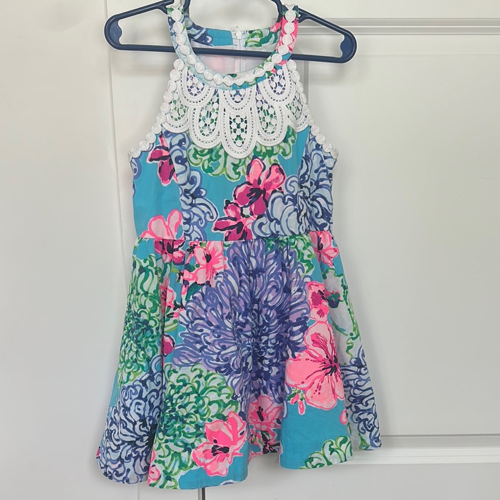 Lilly Pulitzer Blue and Pink Dress 5T